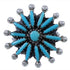 Sterling Silver Needlepoint Turquoise Ring Size 6-1/2 AX87510